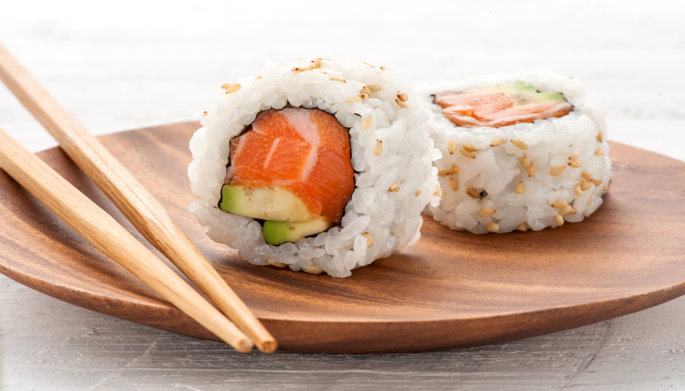 Order Salmon and Avocado Roll food online from Miyabi Sushi store, Gardena on bringmethat.com