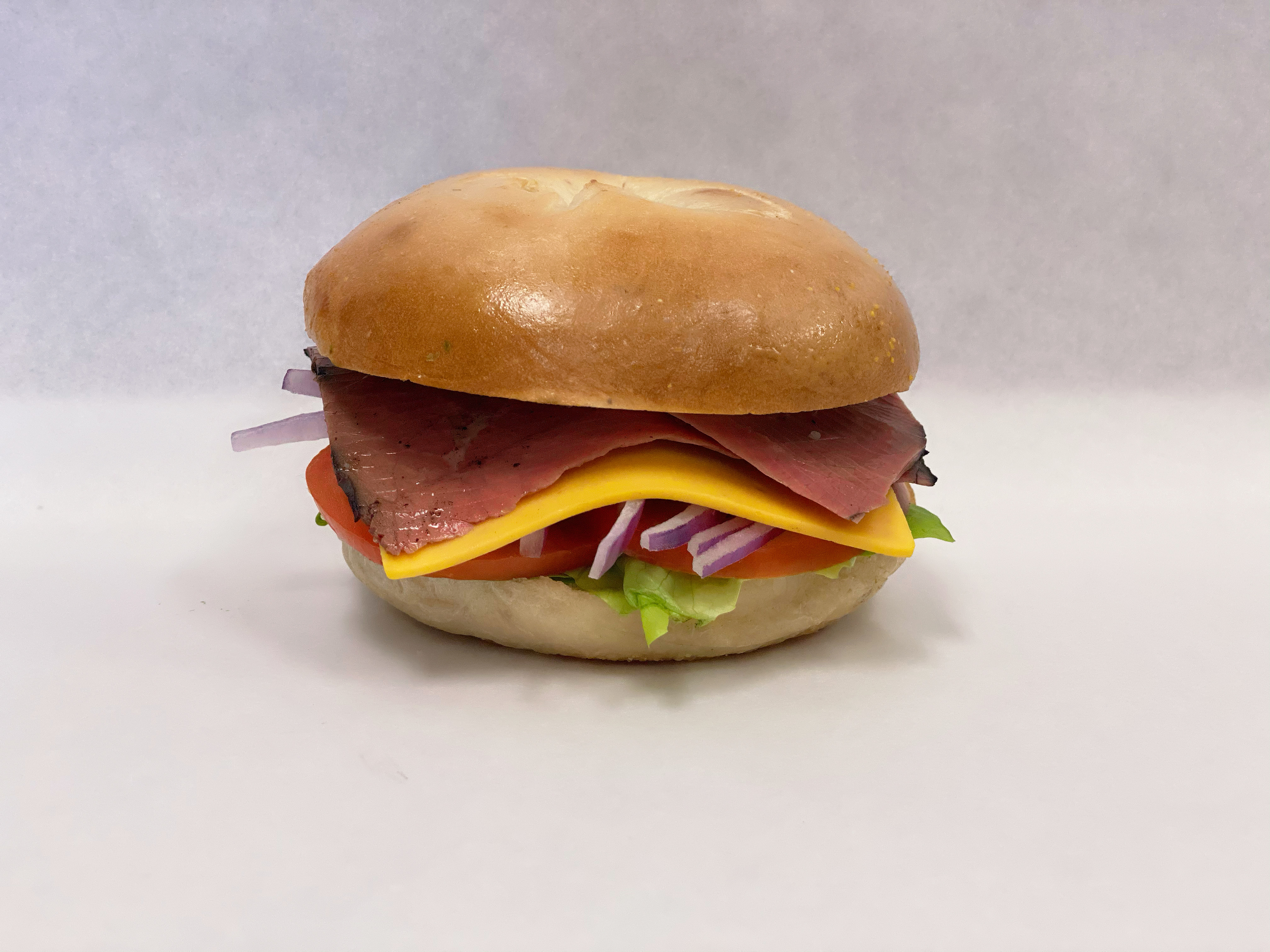 Order 10A. Roast Beef Sandwich food online from Bagel Place Cafe store, Sunnyvale on bringmethat.com