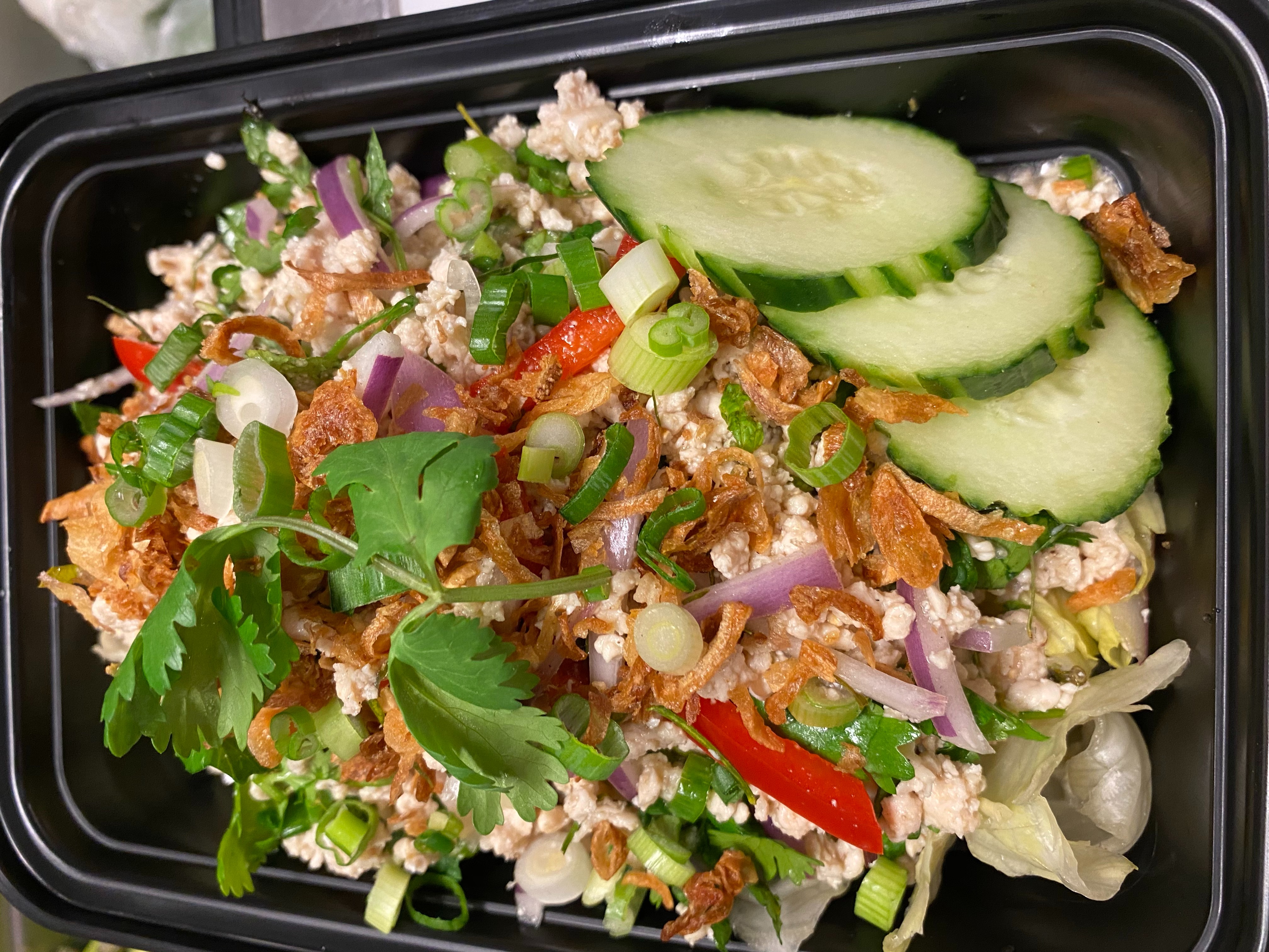 Order Larb Chicken food online from Orchid Thai Restaurant & Bar store, Falmouth on bringmethat.com