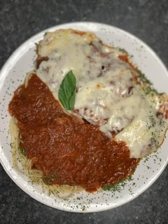 Order Chicken Parmigiana food online from New York Pizza & Family Restaurant store, Tannersville on bringmethat.com