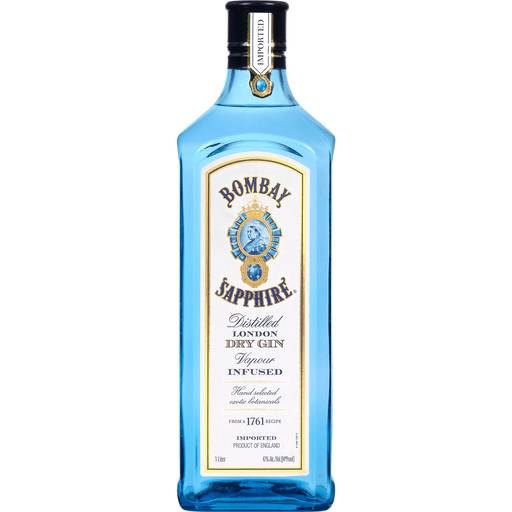 Order Bombay Sapphire London Dry Gin 1L (1 LTR) 1996 food online from BevMo! store, Colma on bringmethat.com