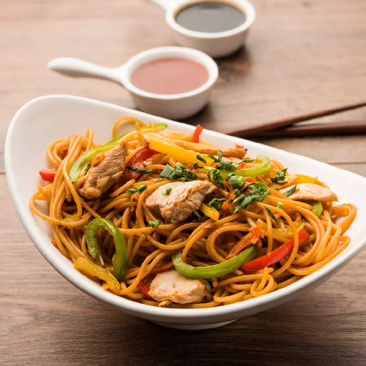 Order Chicken Noodles food online from Great Himalayan Indian Cuisines store, Moore on bringmethat.com