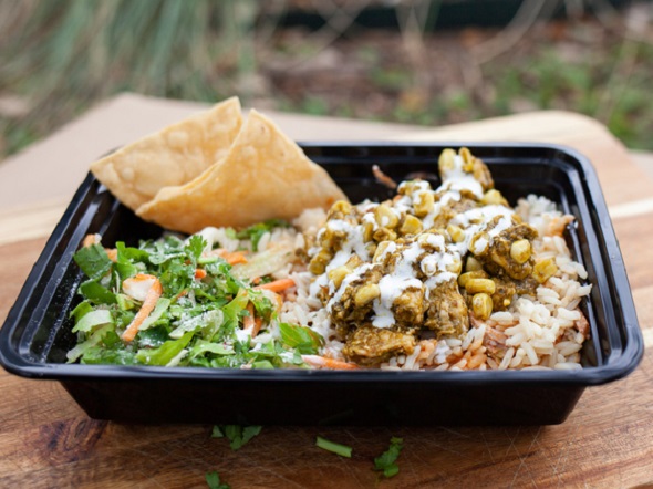 Order Poblano Chicken Bowl food online from Buenos Sabores store, Austin on bringmethat.com