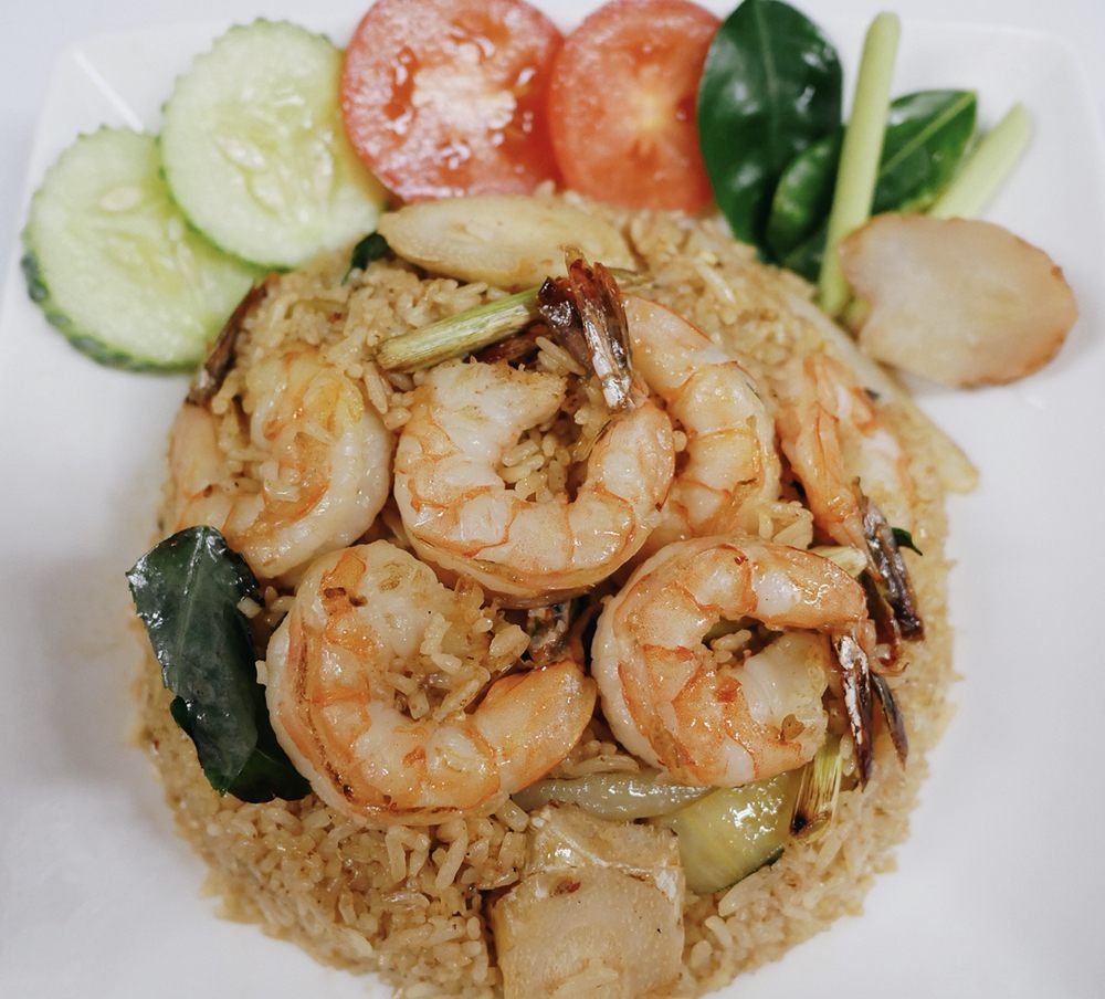 Order R4. Tom Yum Shrimp Fried Rice food online from Luv n Eat Thai Cuisine store, Camarillo on bringmethat.com