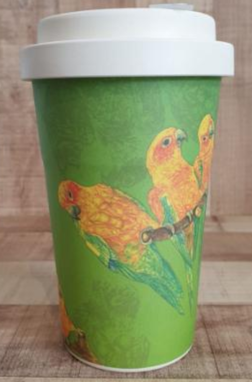 Order Sun Conures Bamboo Cup by Selena Seow Yen Yun food online from Killiney Kopitiam store, Palo Alto on bringmethat.com
