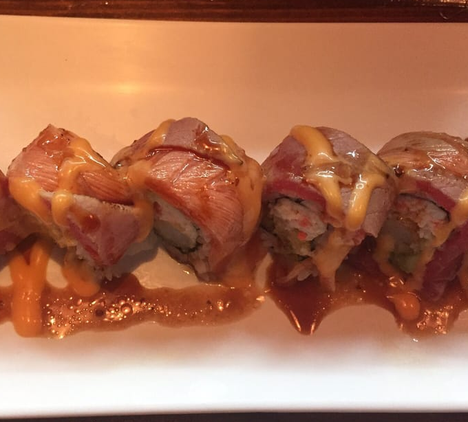 Order 20. Sexy Roll (8pcs) food online from Soyokaze Sushi store, Garden Grove on bringmethat.com