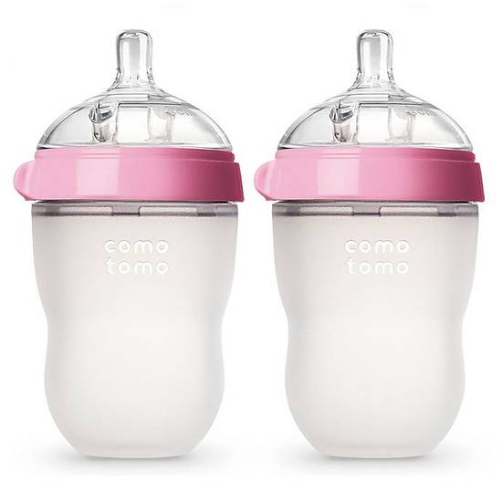 Order comotomo® 2-Pack 8 oz. Baby Bottles in Pink food online from Bed Bath & Beyond store, Lancaster on bringmethat.com