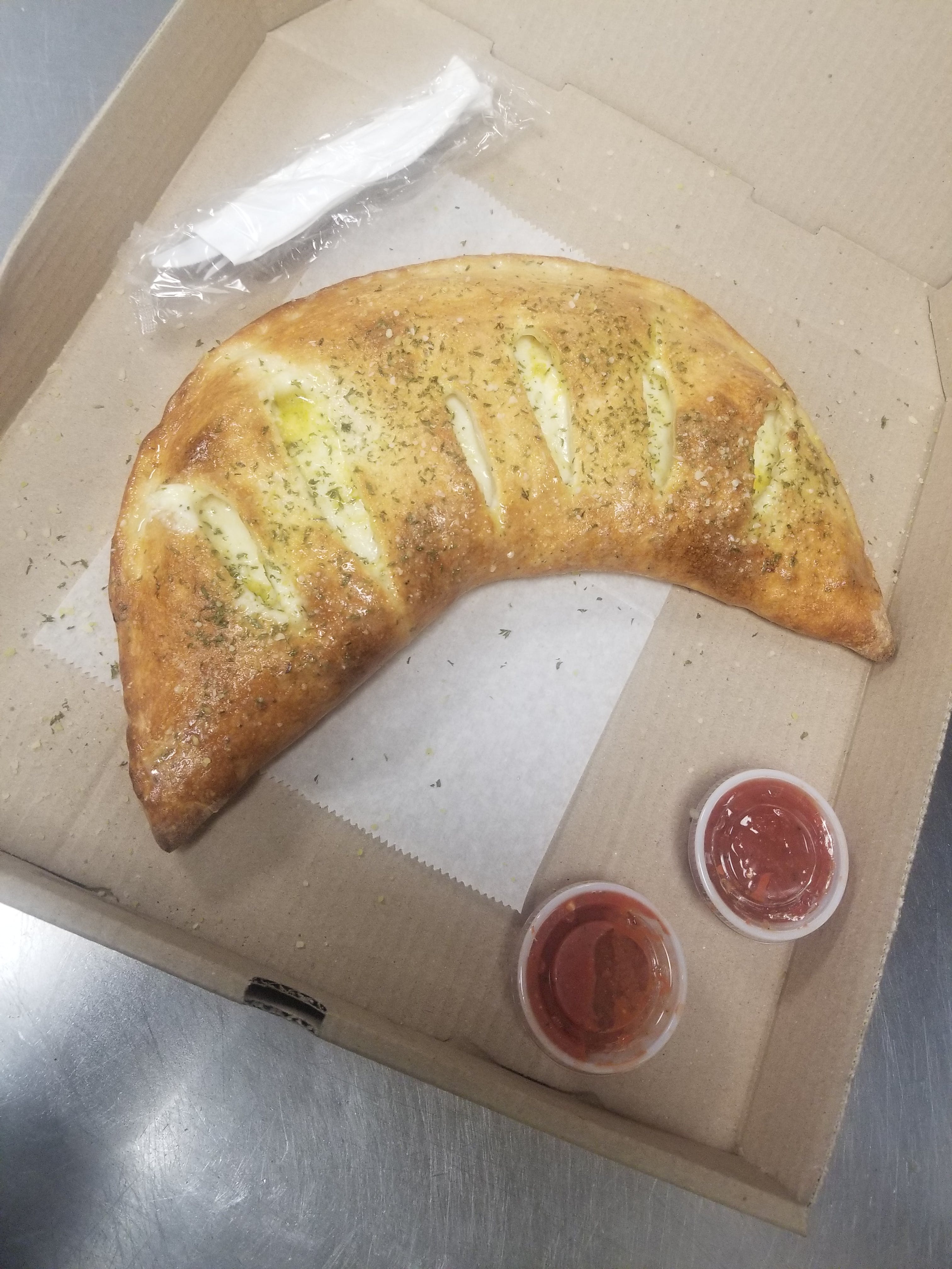 Order Chicken Calzone - Regular food online from Queens Pizza & Subs store, Greensboro on bringmethat.com