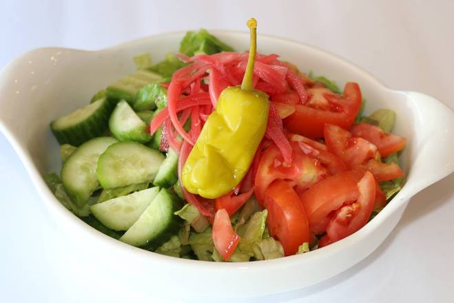 Order Garden Salad food online from Chickpeas Mediterranean Cafe store, Las Vegas on bringmethat.com