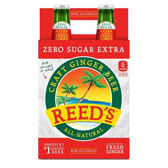 Order Reed's Zero Sugar Extra Ginger Beer, 12 OZ Bottles, 4 PK food online from Cvs store, GREENWICH on bringmethat.com