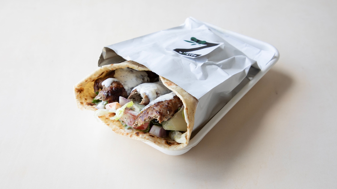 Order Beef and Lamb Minced (Kofta) Naan Wraps food online from Zaitoon Kitchen store, Latham on bringmethat.com