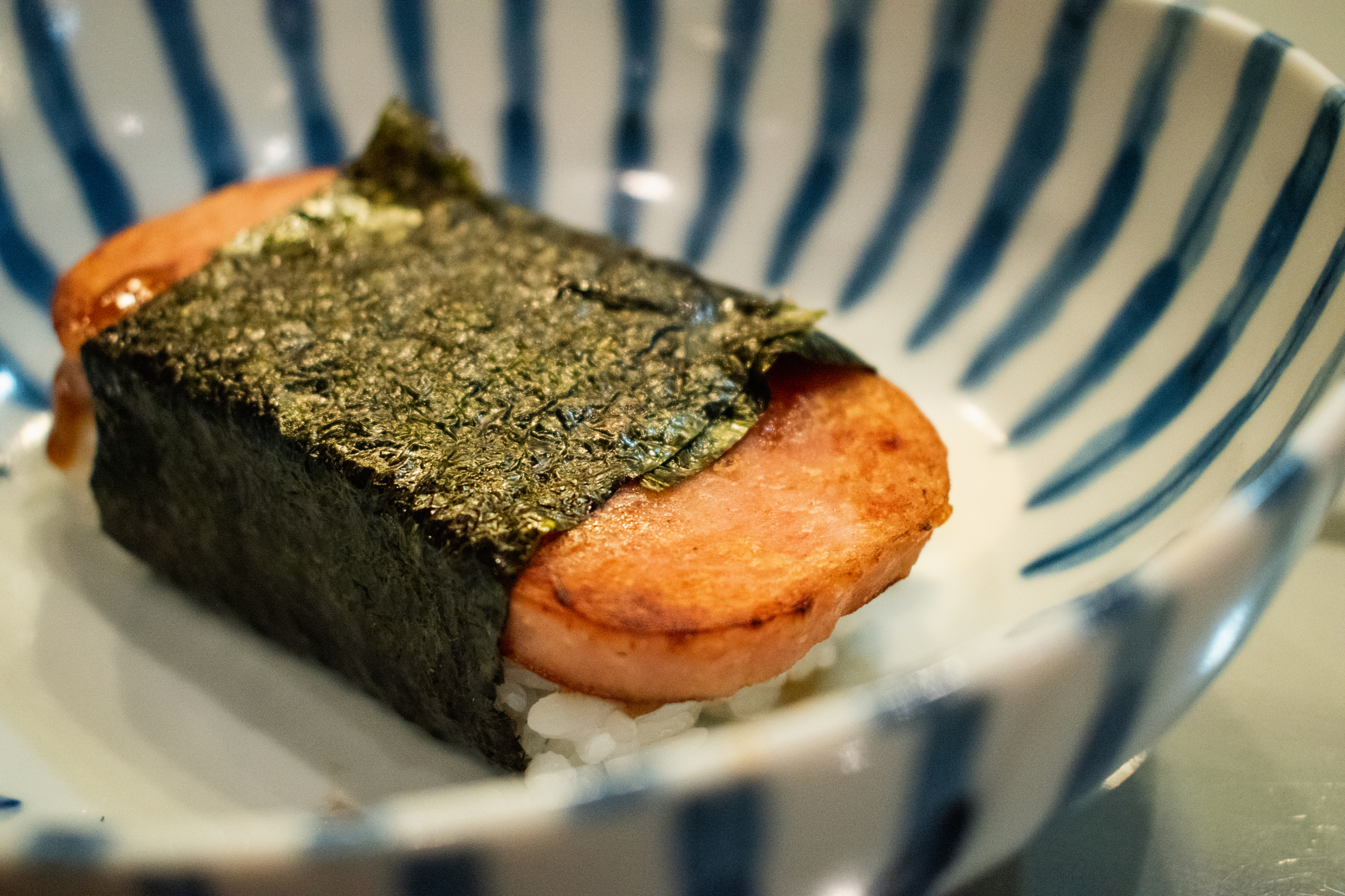 Order Spam Musubi food online from Blue Whale Poke Bar & Grill store, San Mateo on bringmethat.com