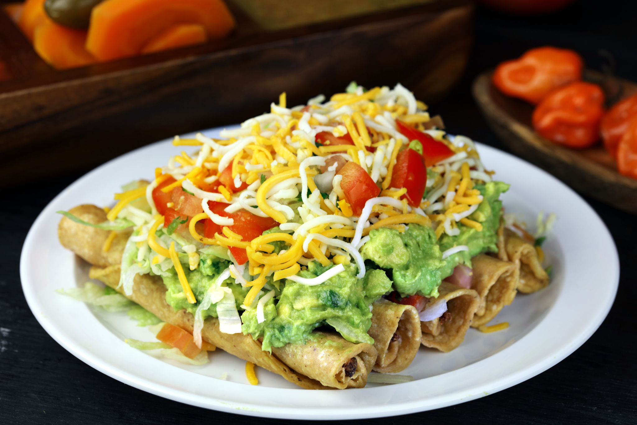 Order 5 Rolled Tacos food online from Senor Pancho Fresh Mexican food store, San Diego on bringmethat.com