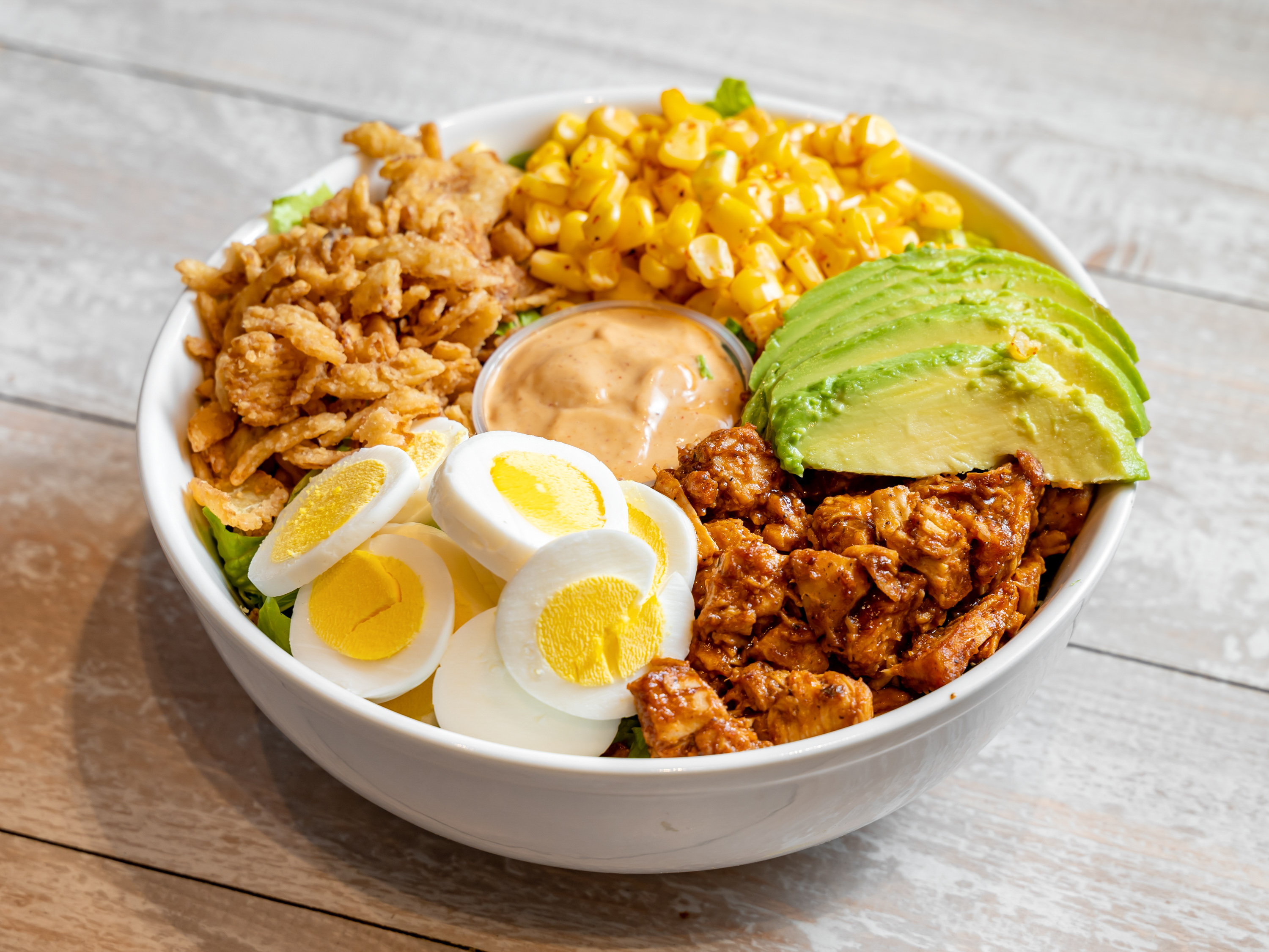 Order BBQ Chicken Cobb Salad food online from Cafe Metro store, New York on bringmethat.com