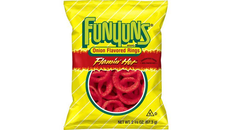 Order Funyuns Flamin' Hot Onion Flavored Rings food online from Trumbull Mobil store, Trumbull on bringmethat.com