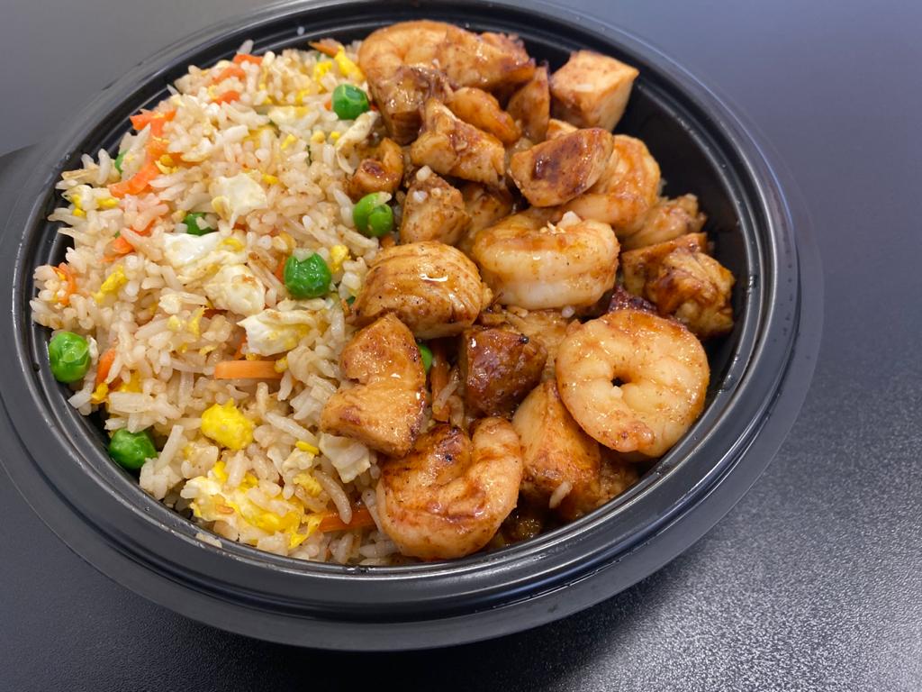 Order Chicken and Shrimp with Egg Fried Rice food online from Fresh Millions Restaurant store, Gilbert on bringmethat.com