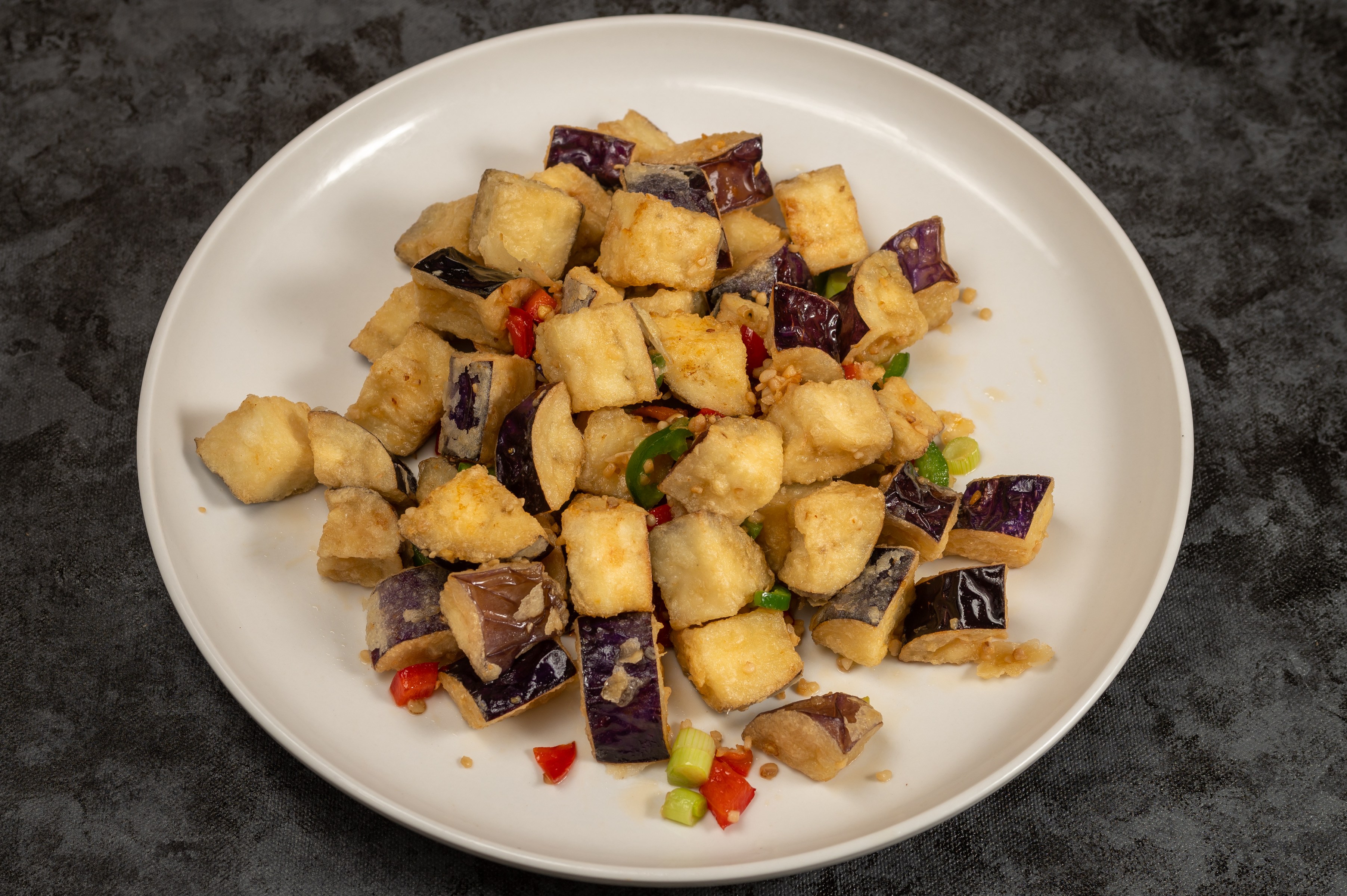 Order 10. Salt and Pepper Eggplant 椒盐茄子 food online from Yen Ching Group Inc store, Naperville on bringmethat.com