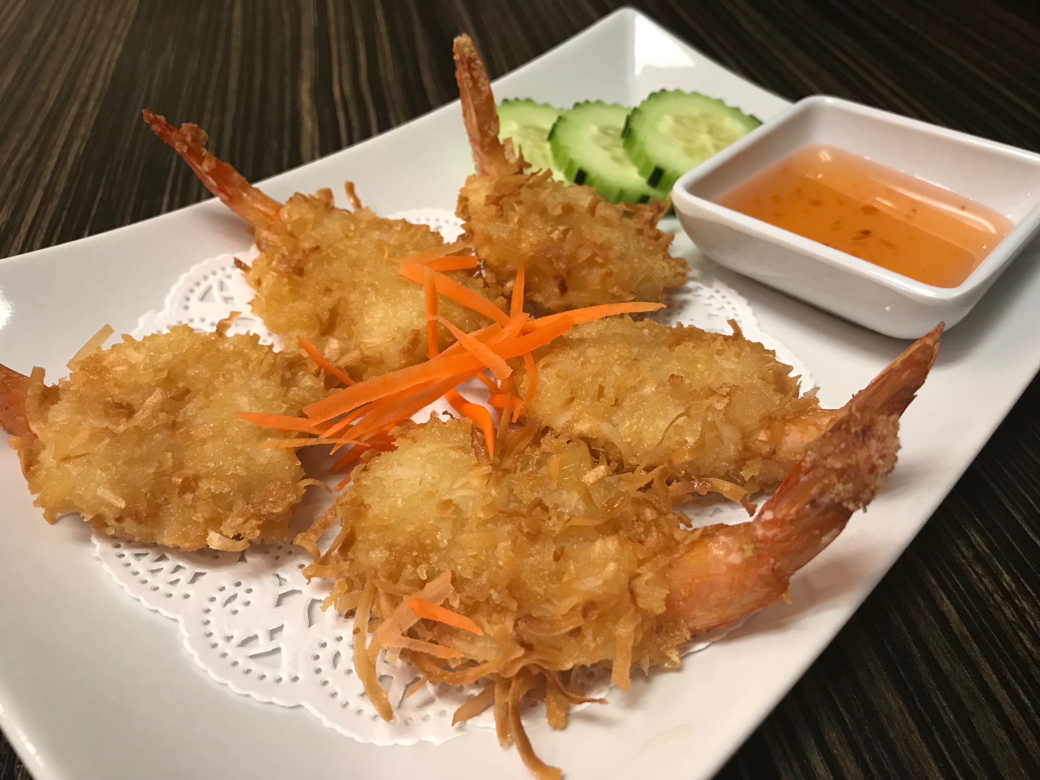 Order Coconut Shrimp food online from Khao Hom Thai Bistro store, Laguna Hills on bringmethat.com