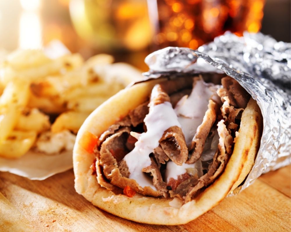 Order Chicken and Lamb Gyro food online from Burger And Shakes store, Roosevelt on bringmethat.com