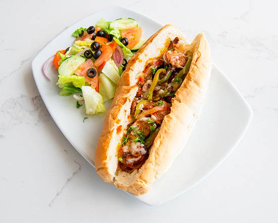 Order Italian Sausage Sandwich food online from Greco’s New York Pizzeria at Cahuenga store, Los Angeles on bringmethat.com