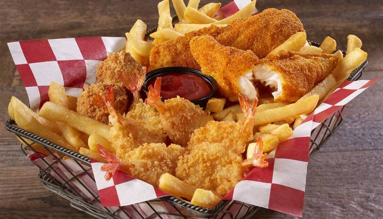 Order 2 Pc Catfish, Butterfly Shrimp & Fries food online from The Catfish Kitchen store, Mobile on bringmethat.com