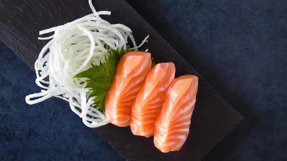Order Salmon Sashimi food online from Izumi Japanese Steak House & Sushi Bar store, Windsor Locks on bringmethat.com