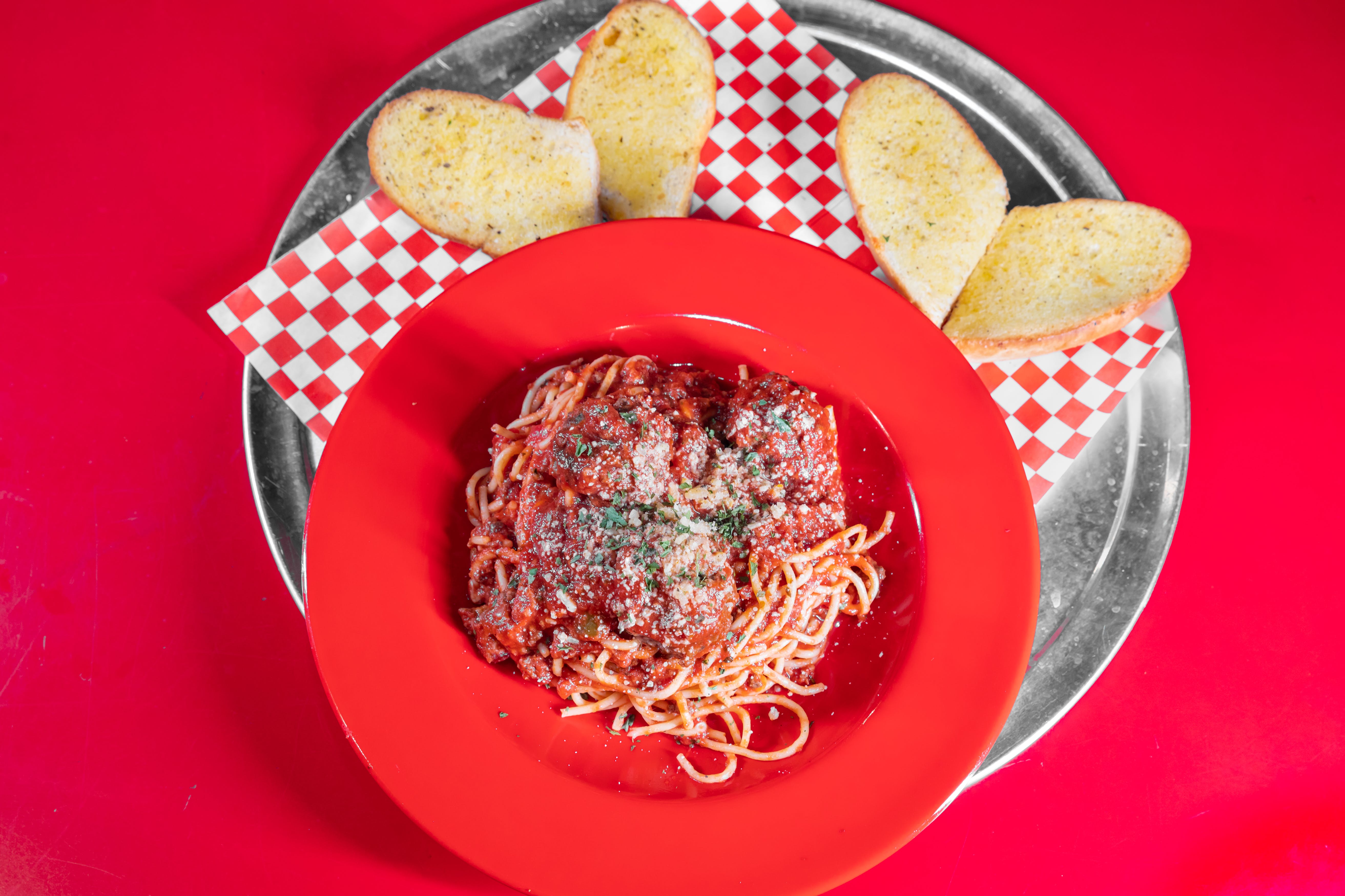 Order Spaghetti & Meatballs - Pasta food online from Larry Pizza store, Fullerton on bringmethat.com