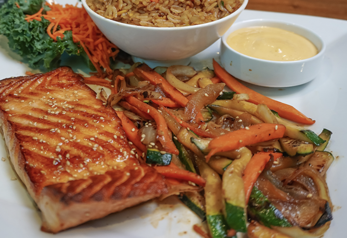 Order Hibachi Salmon Dinner food online from Tokyo Bay Restaurant store, Roswell on bringmethat.com