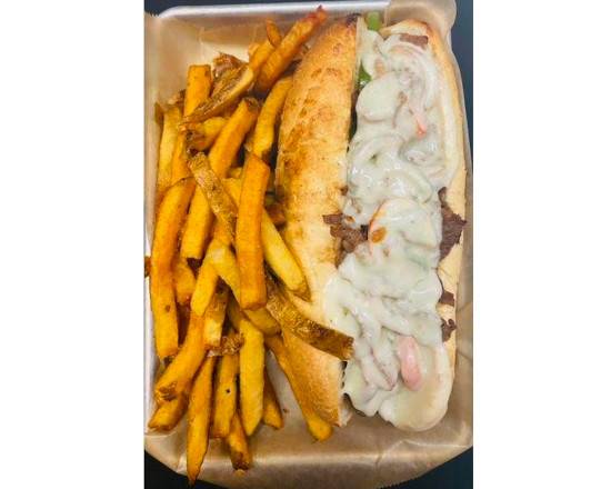 Order Cheese Steak food online from The Quarter Bar & Grill store, Addison on bringmethat.com