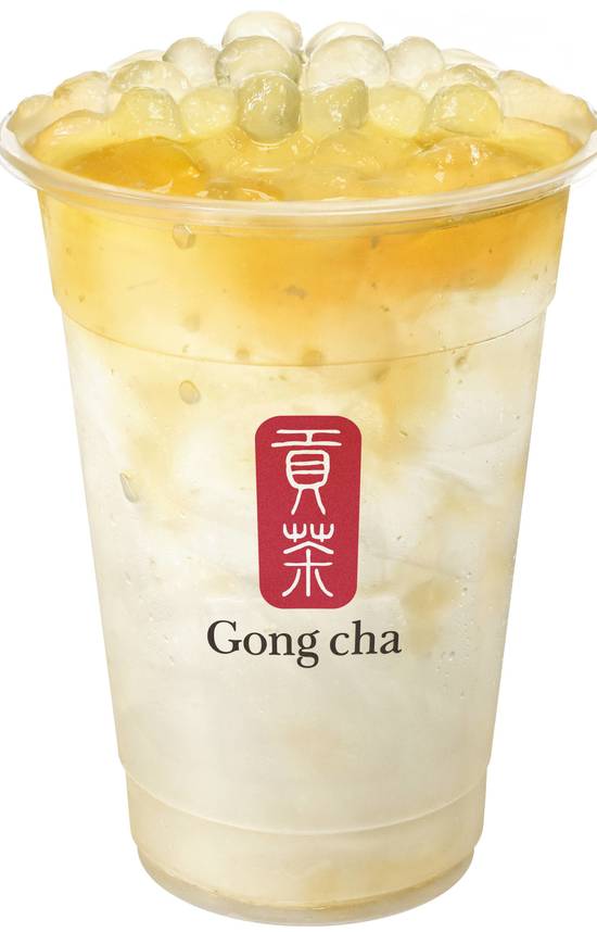 Order Lemon Ai-Yu with White Pearl (Cold) (檸檬寒天愛玉) food online from Gong Cha & Fuji Teriyaki store, Silver Spring on bringmethat.com