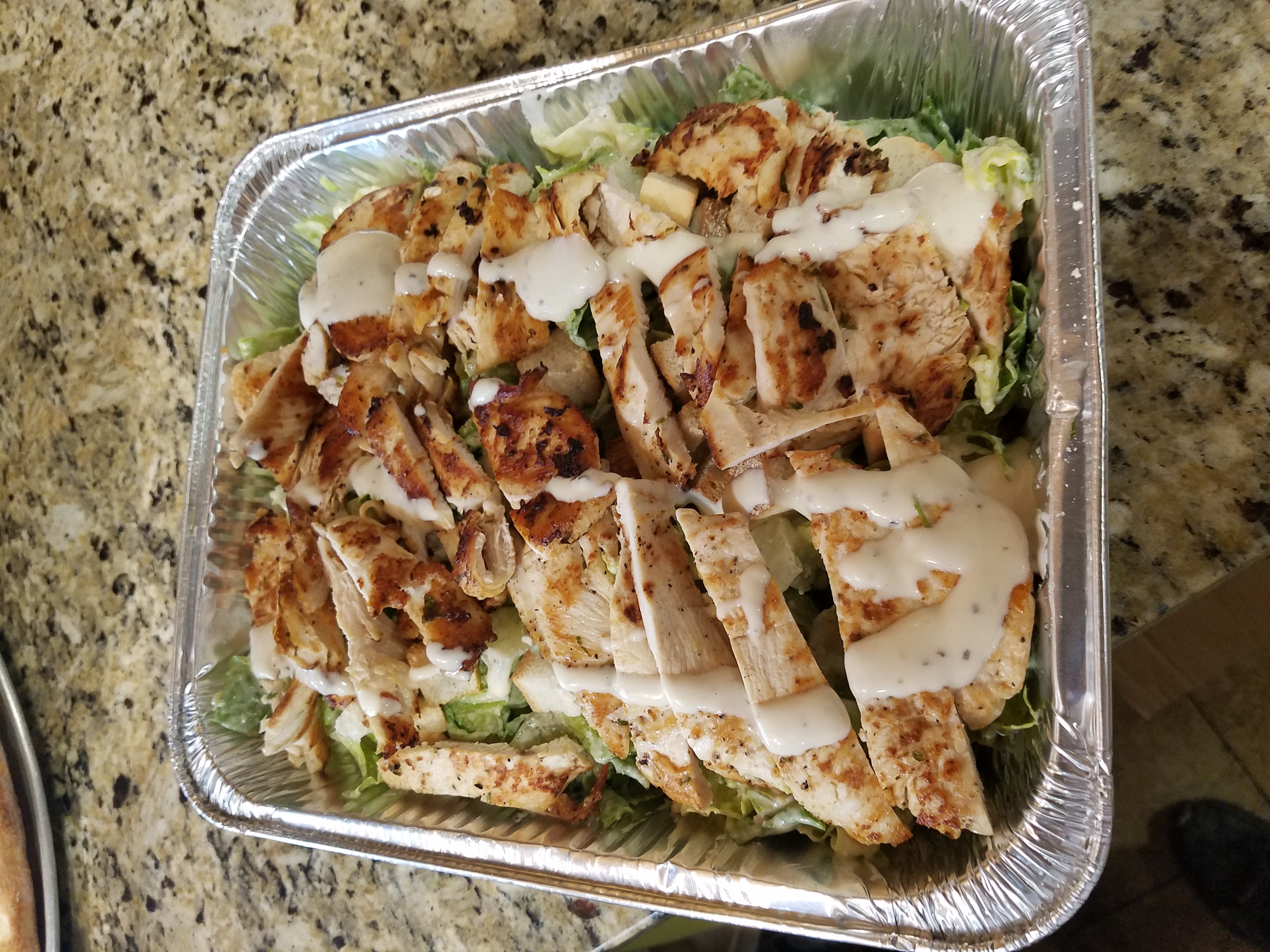 Order Caesar Salad with Chicken food online from Our Place Pizza & Catering store, Edison on bringmethat.com