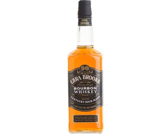 Order Ezra Brooks Bourbon Whiskey 750mL food online from Happy Hill Country Liqour store, Liberty Hill on bringmethat.com