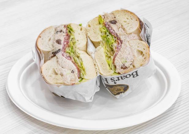 Order Spring Time Tuna Sandwich food online from Bagel Boss store, Westbury on bringmethat.com