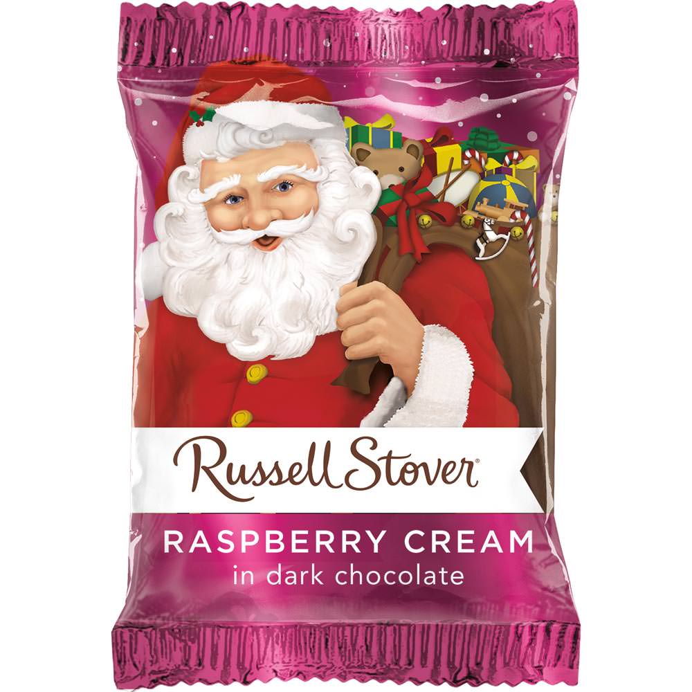 Order Russell Stover Dark Chocolate Raspberry Cream Santa Face - 1 oz food online from Bartell store, Edmonds on bringmethat.com