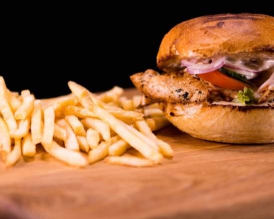 Order Fried or Grilled Chicken Burger food online from East Pie Pizza store, Nashville on bringmethat.com