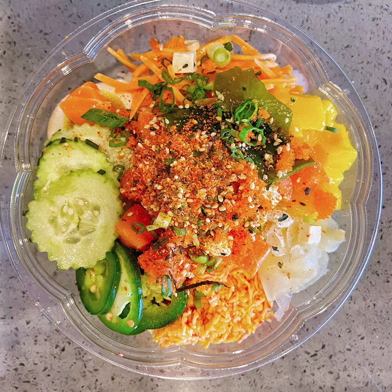 Order 10. Spicy Combo Bowl food online from Wanna Poke & Ramen store, Aurora on bringmethat.com