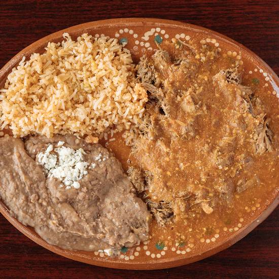 Order Barbacoa Plate food online from Matachines Authentic Mexican Food store, Edmond on bringmethat.com