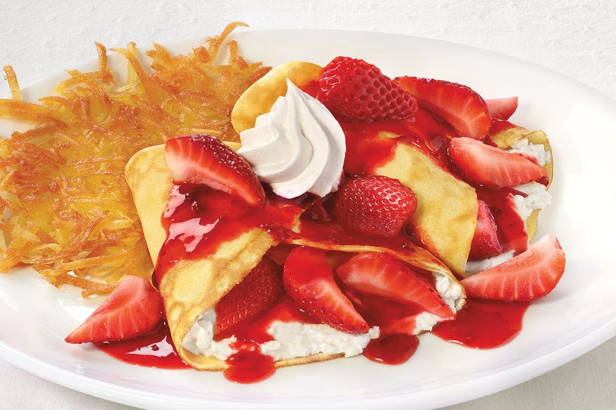 Order Strawberry Crêpes  food online from Bakers Square store, Palatine on bringmethat.com