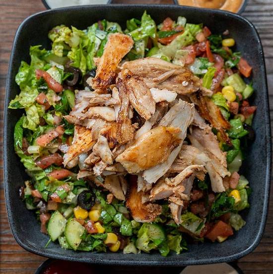 Order Chicken Shawarma Over  Salad food online from Abu Omar Halal store, Houston on bringmethat.com