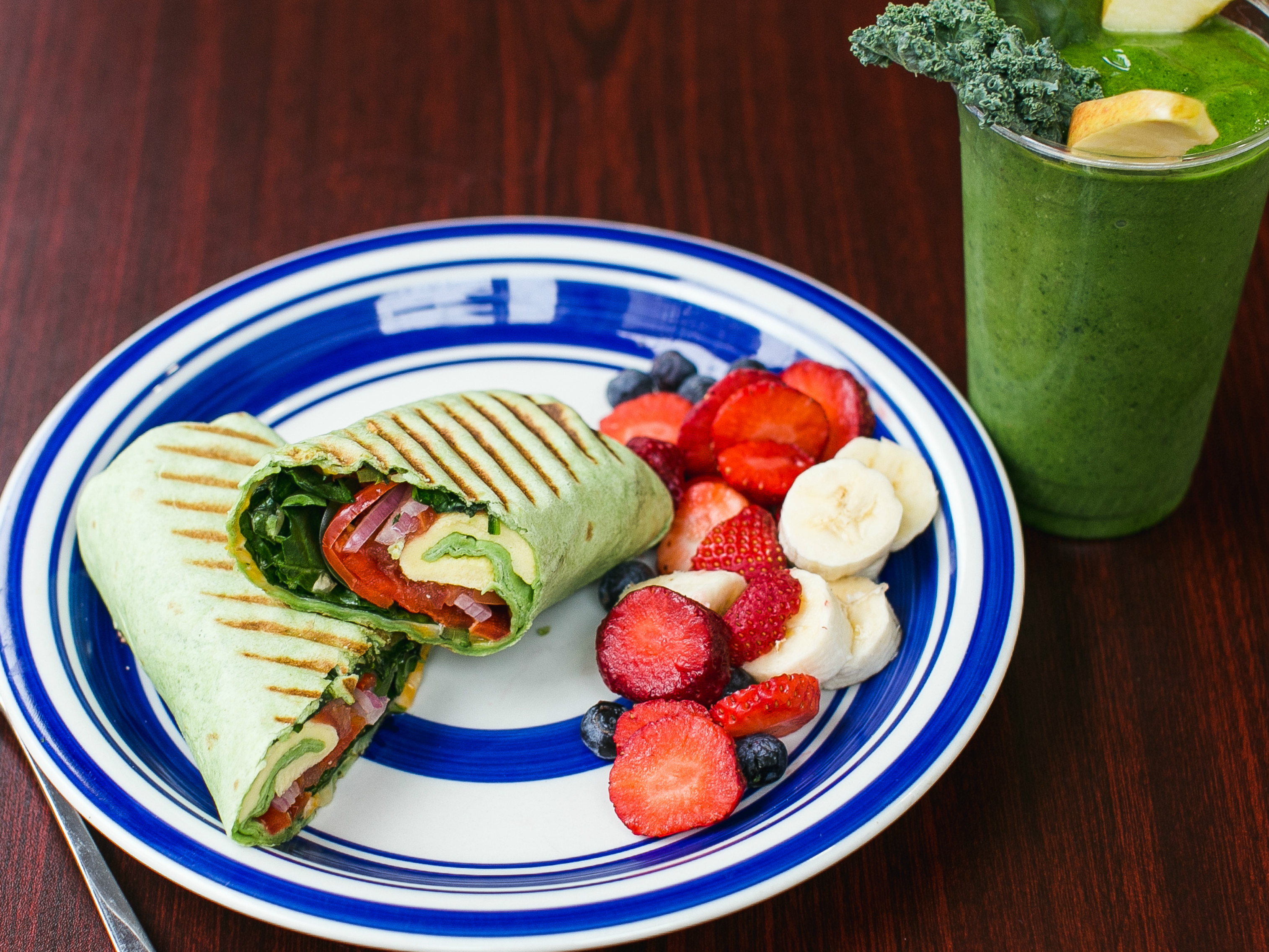 Order Egg, Spinach, Bell Peppers, Onion and Tomato Panini food online from Torch Wood Cafe store, Philadelphia on bringmethat.com
