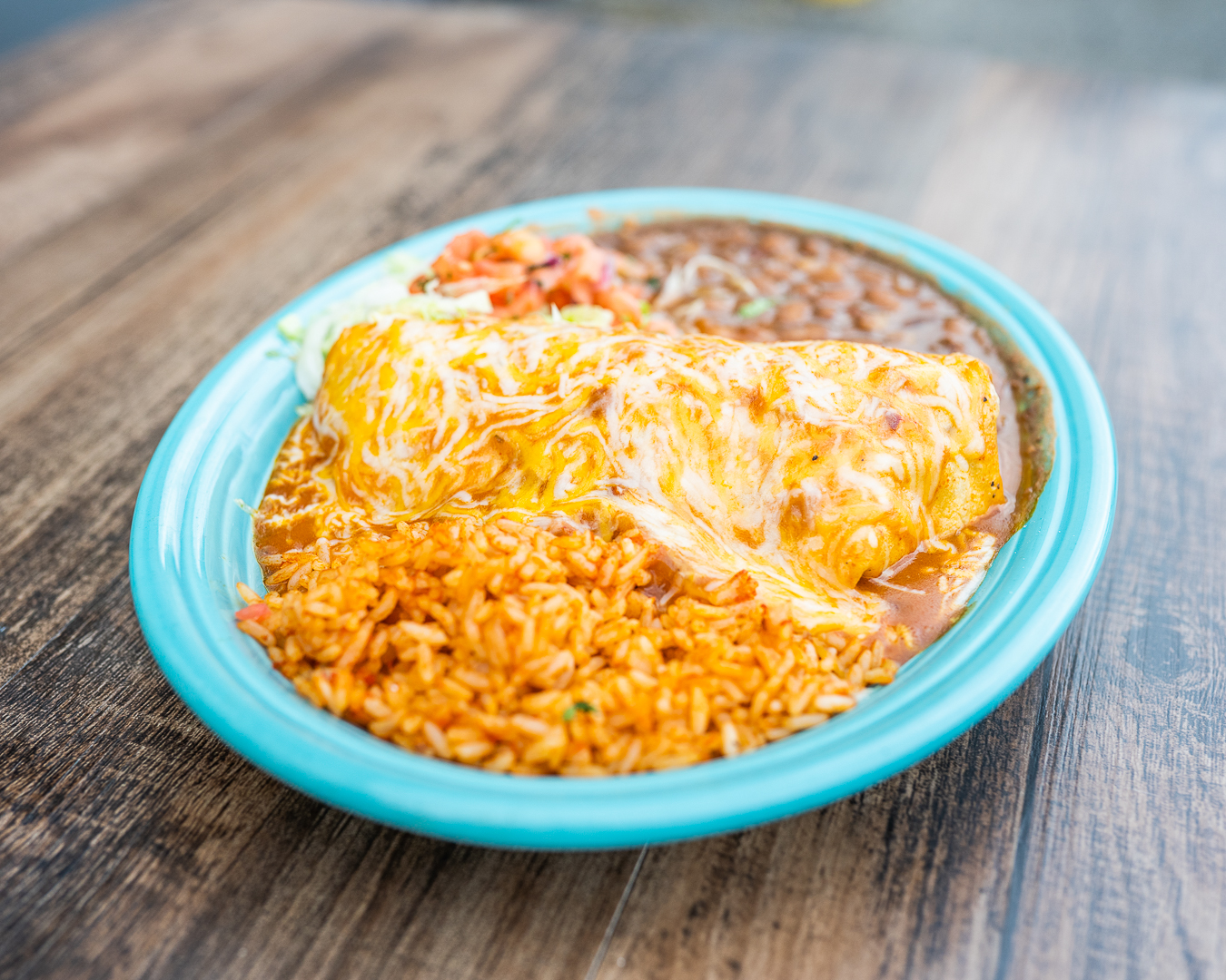 Order Traditional Filling and Bean Burrito food online from Chile Verde Cafe store, Columbus on bringmethat.com