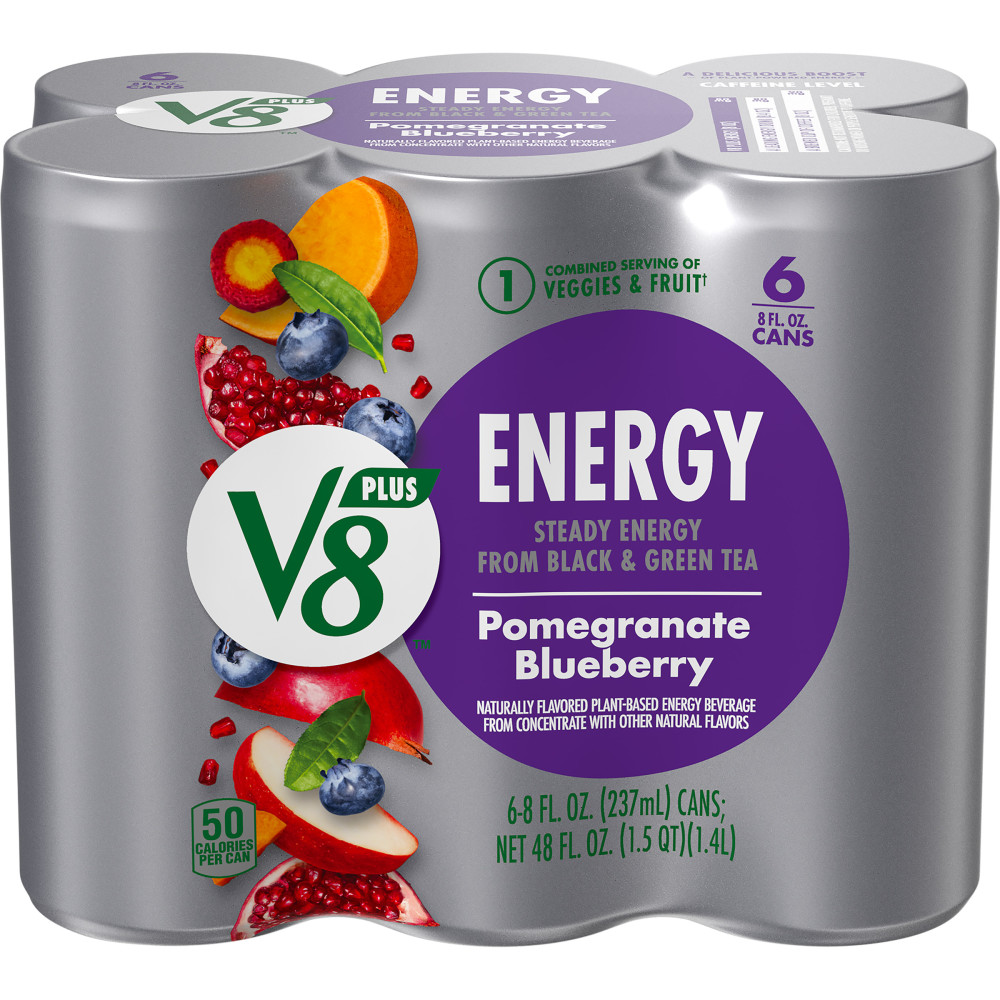 Order V8 Beverage Blend, Vegetable & Fruit, Pomegranate Blueberry, 8 fl oz - 6 pk food online from Rite Aid store, Cathedral City on bringmethat.com