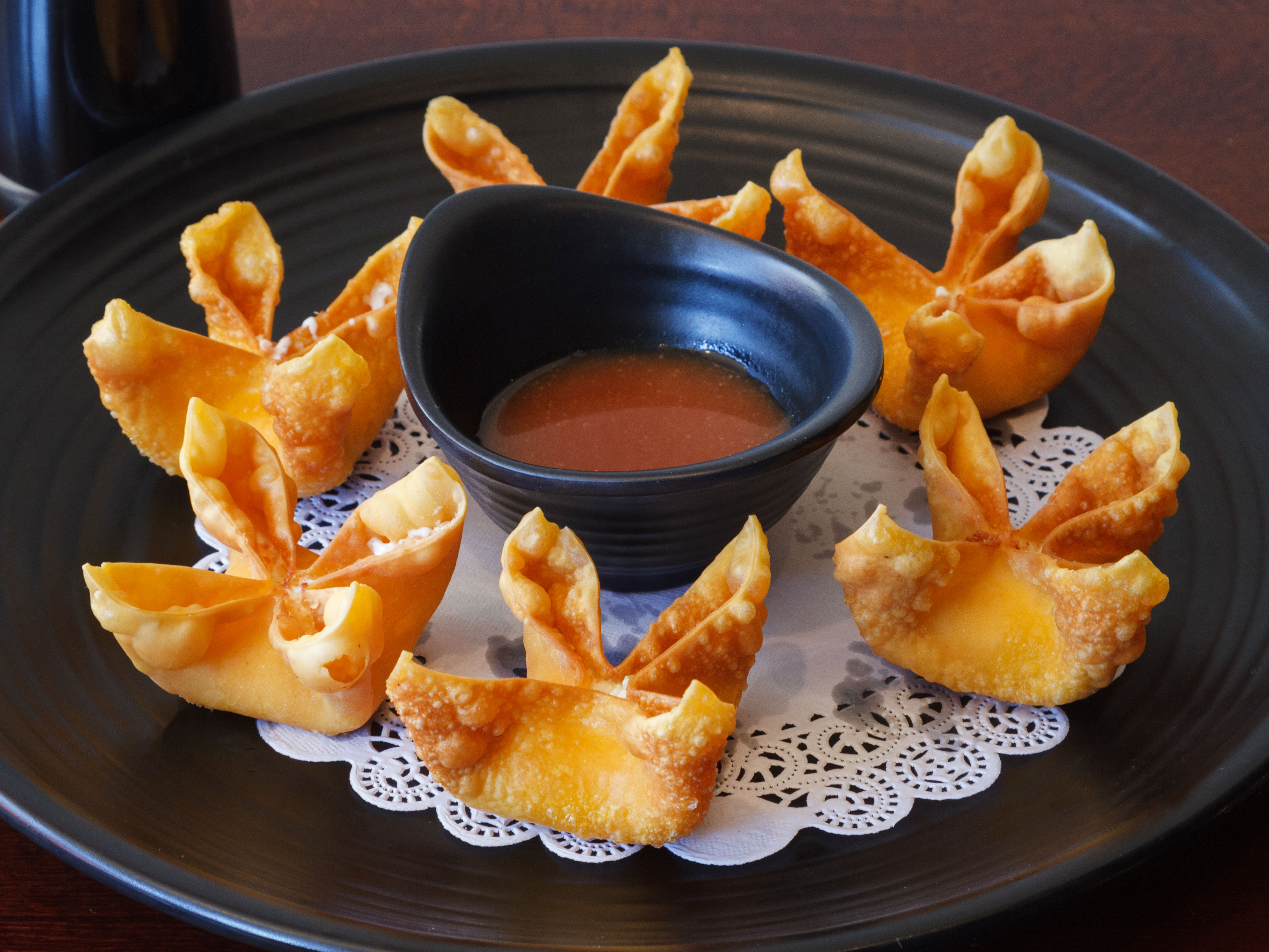 Order 6-Piece Crab Rangoon food online from O Ginger Japanese And Chinese Restaurant store, Somerville on bringmethat.com