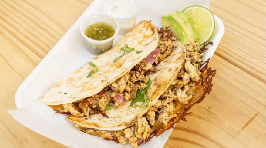 Order Chicken Quesadilla food online from Tacoly Moly store, Austin on bringmethat.com