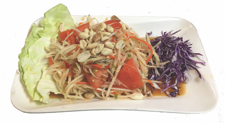 Order Green Papaya Salad food online from Double Delicious Thai Cuisine store, Fountain Valley on bringmethat.com