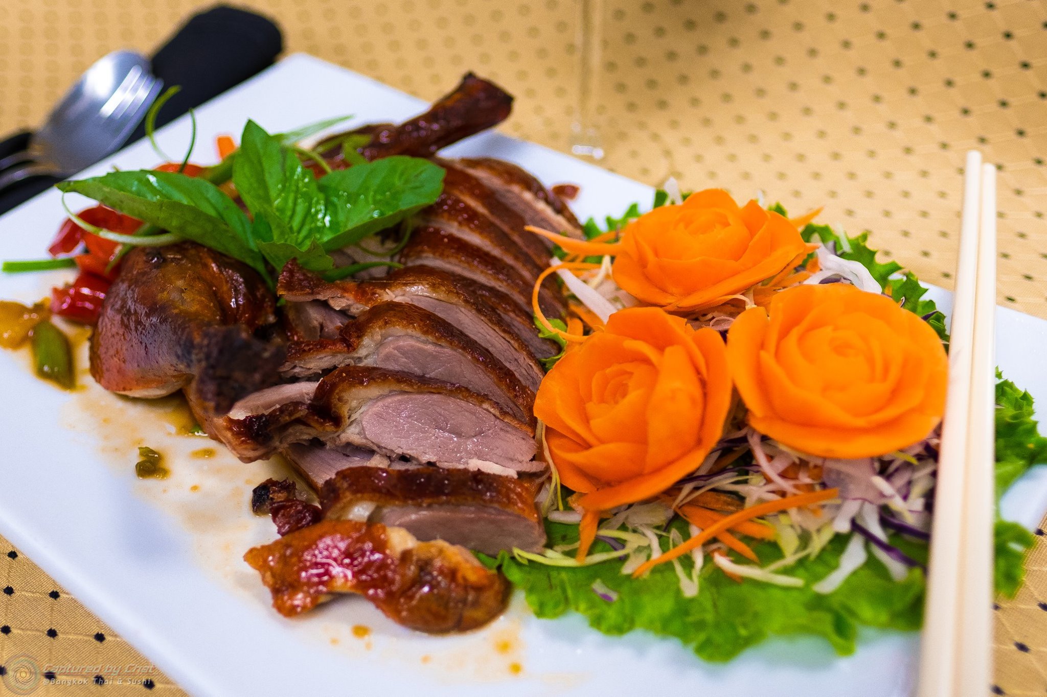 Order Roast Duck Basil food online from @Bangkok Thai Express store, Carpentersville on bringmethat.com