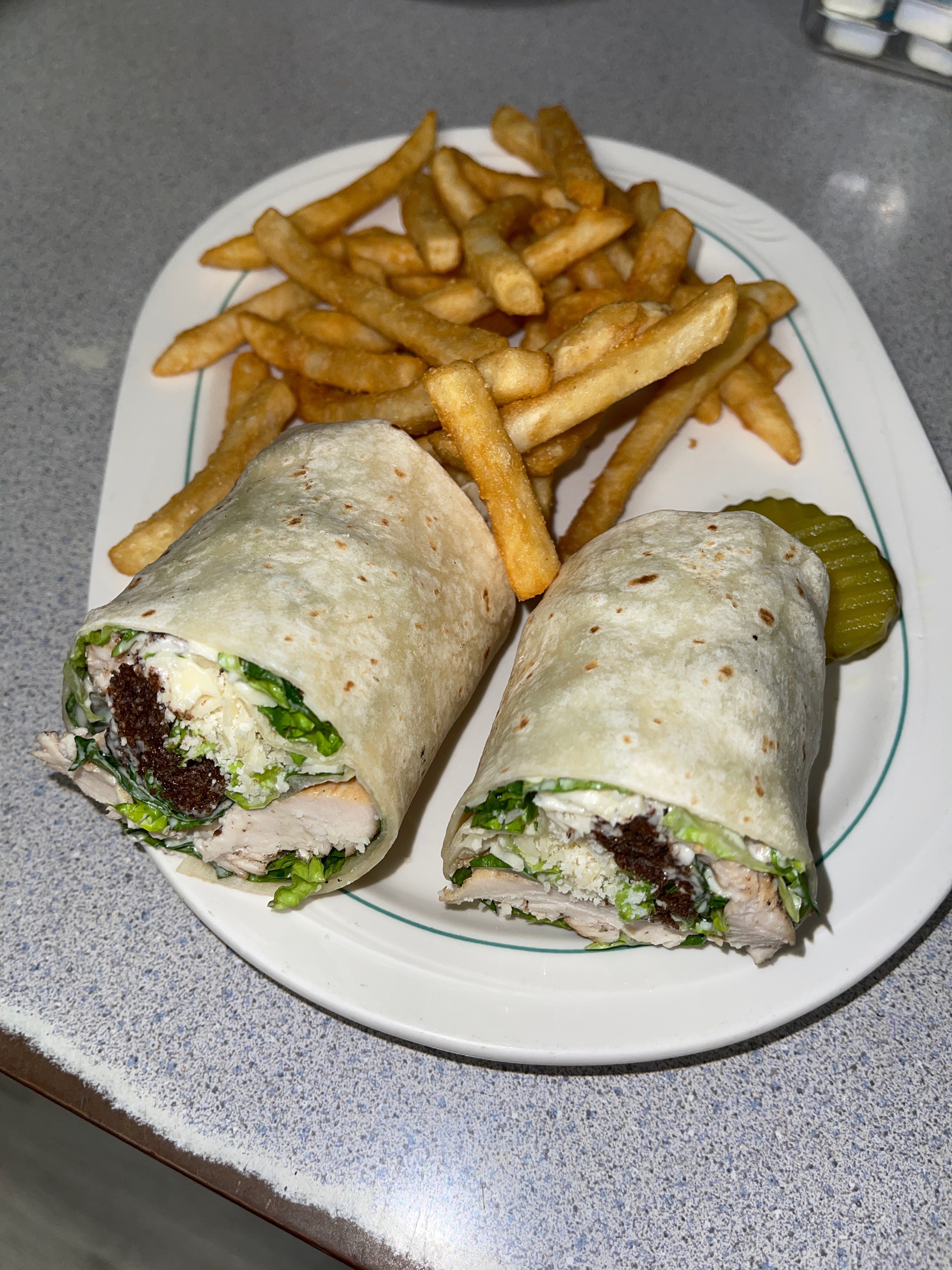 Order Chicken Caesar Wrap food online from Papa Z Restaurant store, Colchester on bringmethat.com