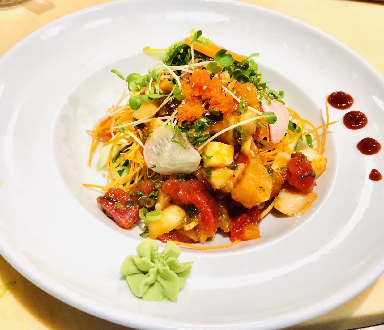 Order Sashimi Salad food online from Srithai Kitchen store, Snellville on bringmethat.com