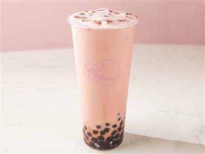 Order Strawberry Boba Milk Tea food online from Lady Sweet Cafe store, Streamwood on bringmethat.com