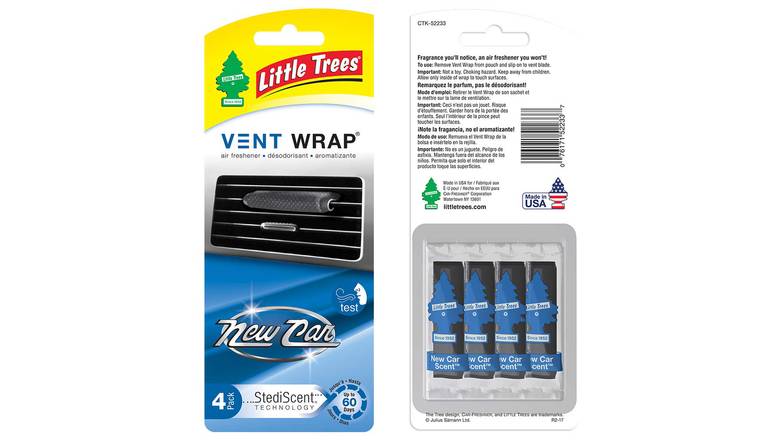Order Little Trees Vent Wrap Air Freshener, New Car Scent food online from Route 7 Food Mart store, Norwalk on bringmethat.com